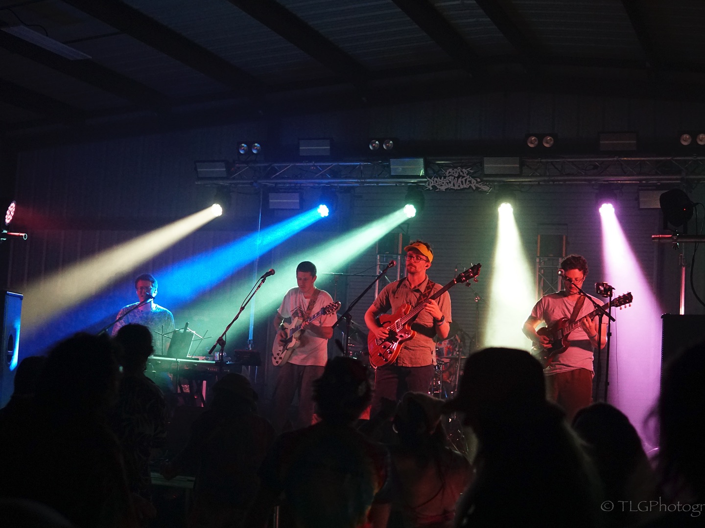 Rosewater Live Performance with Colorful Stage Lights